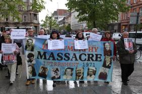 Ballymurphy Massacre Families protest at Prince Charles Visit