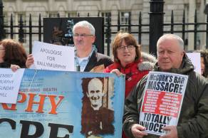 Ballymurphy Massacre Families protest at Prince Charles Visit