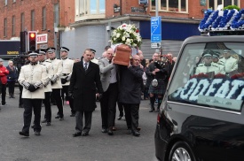 PACEMAKER BELFAST 04/02/2019 Funeral in east Belfast for murdered loyalist Ian Ogle. Mr Ogle was murdered by a loyalist gang close to his house in Cluan Place last Sunday night. Photo Colm Lenaghan/Pacemaker Press
