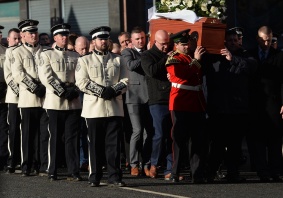 PACEMAKER BELFAST 04/02/2019 Funeral in east Belfast for murdered loyalist Ian Ogle. Mr Ogle was murdered by a loyalist gang close to his house in Cluan Place last Sunday night. Photo Colm Lenaghan/Pacemaker Press